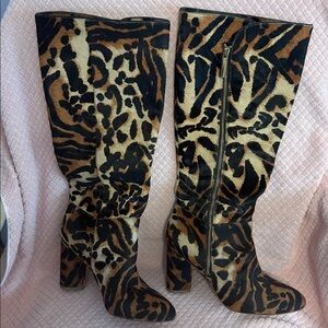 Louise et Cie Animal Print Heeled Boots